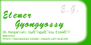 elemer gyongyossy business card